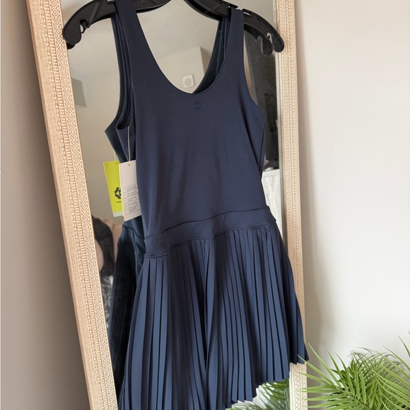 All in Motion Dark Blue Pleated Dress - Picture 2 of 6